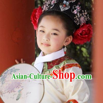 Qing Palace Princess Costumes Complete Set for Kids