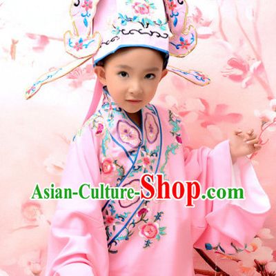 Traditional Peking Opera Costumes and Hat for Kids
