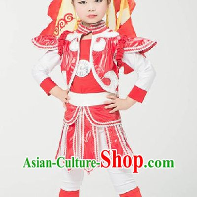 Hua Mulan Dance Costumes Complete Set for Kids