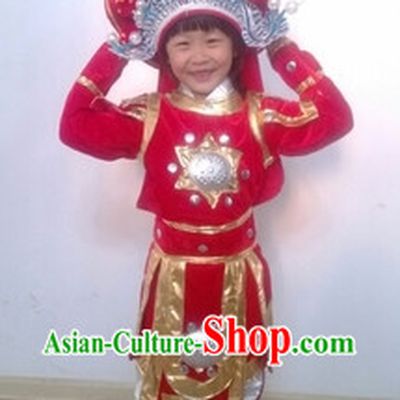 Chinese Legend Character Hua Mulan Heroine Costumes for Students
