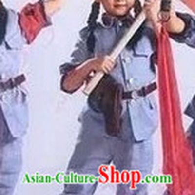 Chinese Red Army Costumes and Hat for Kids