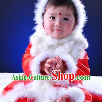 Chinese Traditional Baby Princess Winter Cape Clothing