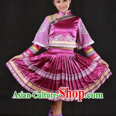 Miao Clothing and Headwear Shoes Complete Set for Girls