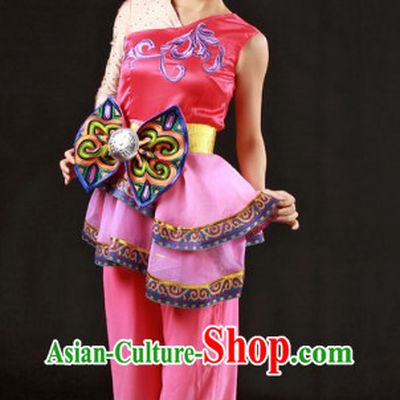 Miao People Dresses and Hat Complete Set for Girls