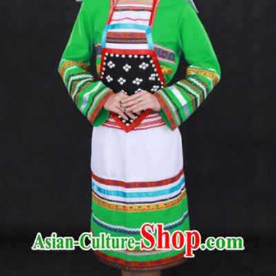 Jinuo Ethnic Minority Dresses and Headgear Complete Set