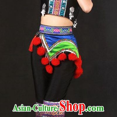 Yao Ethnic Minority Stage Costumes and Hat for Girls