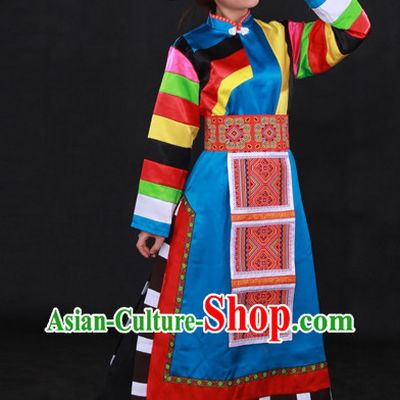 Tu Ethnic Minority Stage Costumes and Hat for Girls