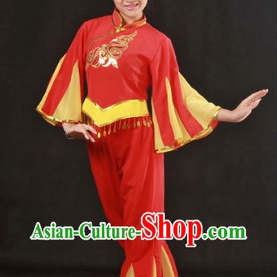 Han Ethnic Minority Stage Costumes and Hat for Girls