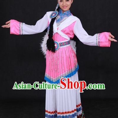 Naxi Female Clothing and Headwear Suit