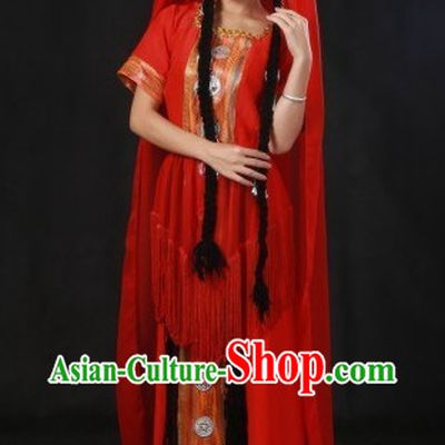 Tajik Nationality Costumes and Hat for Women