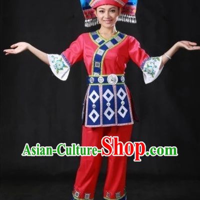 Zhuang Regional costumes and Hat Complete Set