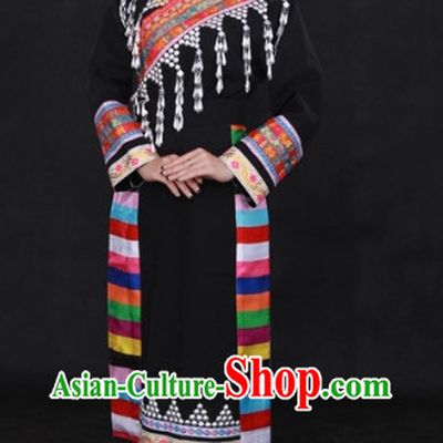 Lagu Ethnic National Dance Costumes and Hat Complete Set for Women