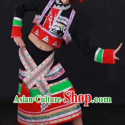 Dai Ethnic Traditional Dresses and Headwear Complete Set for Women