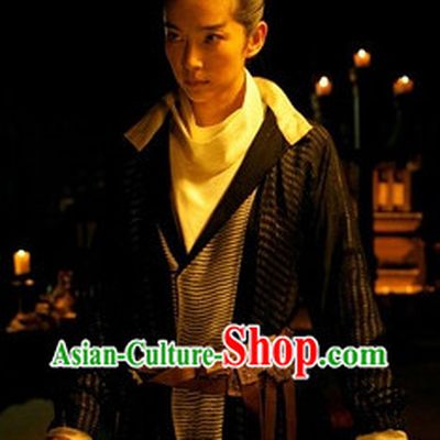 Black Chivalrous Swordsman Costumes and Belt Complete Set