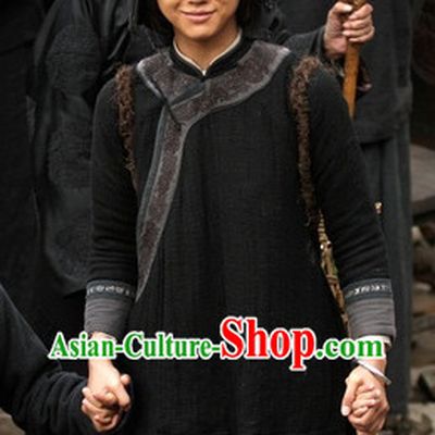 Black Chinese Traditional Costumes for Women