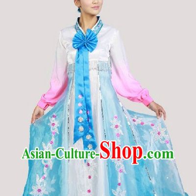 Korean Traditional Dance Costumes and Headwear Complete Set for Women