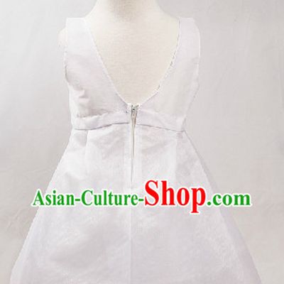 Korean Traditional Hanbok White Inside Skirt for Kids