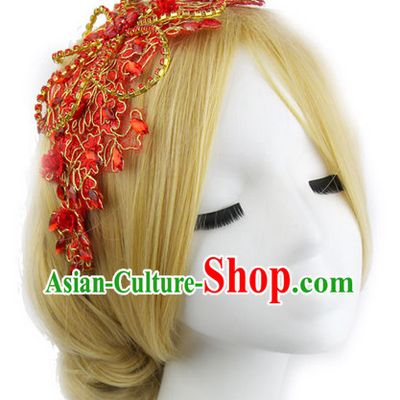 Romantic Chinese Traditional Red Headpieces