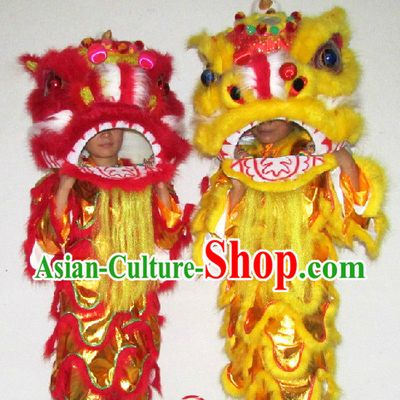 One Person Chinese Southern Lion Dancing Costumes Complete Set