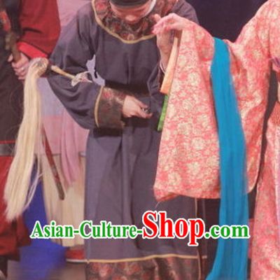 Ancient Chinese Imperial Palace Servant Costumes and Hat Complete Set