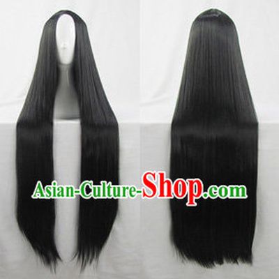 Ancient Chinese Black Long Wig