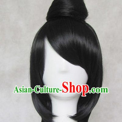 Traditional Chinese Black Wig for Men