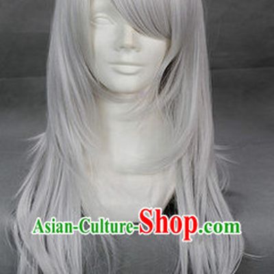 Ancient Chinese White Wig for Men