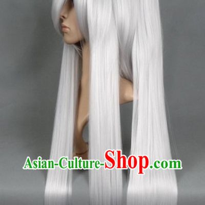 Ancient Chinese White Long Wig