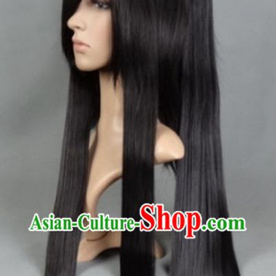 Ancient Chinese Black Long Wig