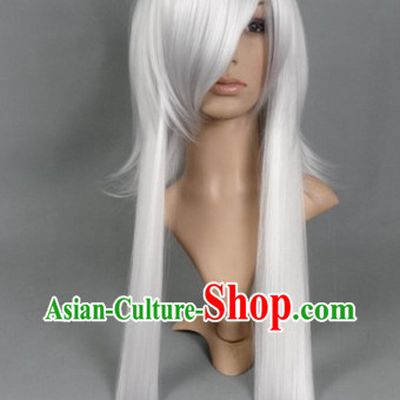Ancient Chinese White Long Wig