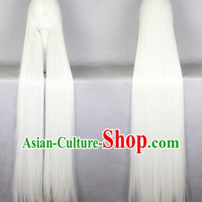 Chinese Classic White Long Wig for Men
