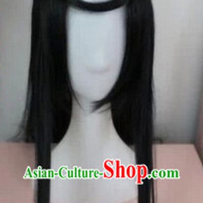 Chinese Classic Black Guzhuang Wig for Men