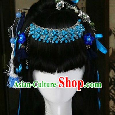 Ancient Chinese Princess Cosplay Wig and Hair Jewelry for Girls