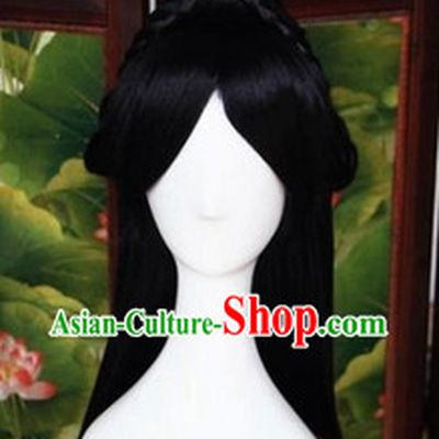 Ancient Chinese Beauty Long Black Wig