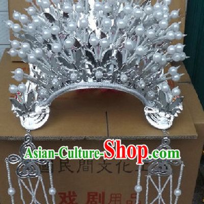 Traditional Chinese White Phoenix Crown