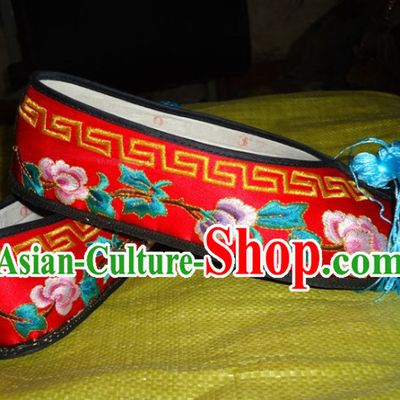 Traditional Beijing Opera Hua Dan Embroidery Shoes