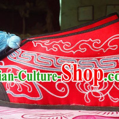 High Heels Traditional Beijing Opera Hua Dan Embroidery Shoes