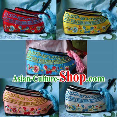 High Heel Traditional Beijing Opera Hua Dan Embroidered Shoes