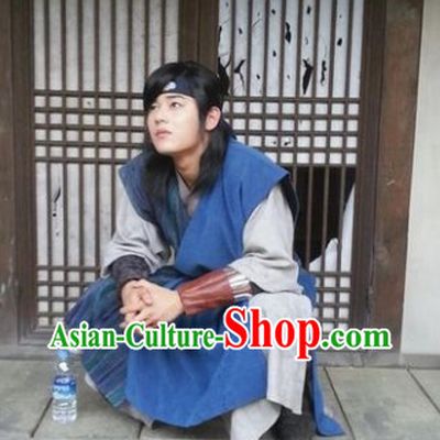 Ancient Korean Warriors Clothing and Headwear for Men