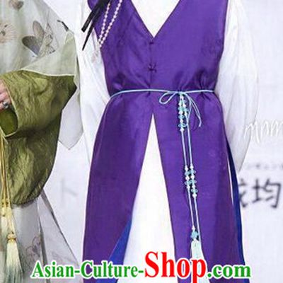 Ancient Korean Official Suit and Black Hat Complete Set