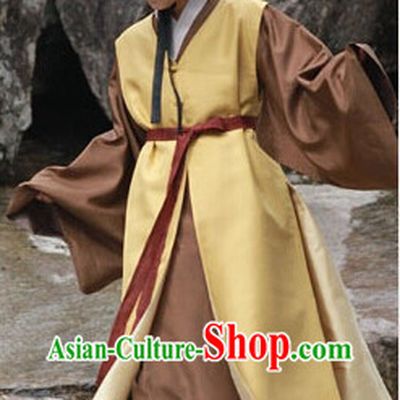Ancient Korean Handsome Costumes and Hat Complete Set