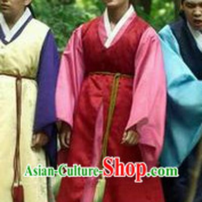 Ancient Korean Playboy Costumes and Headwear Complete Set