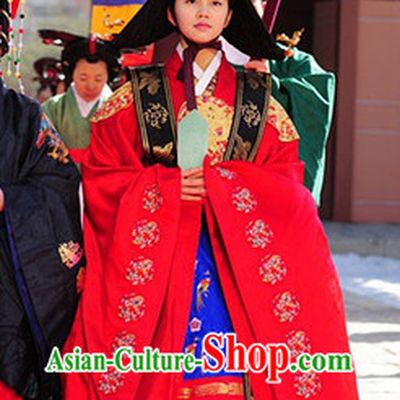 Ancient Korean Princess Costumes and Hat Complete Set