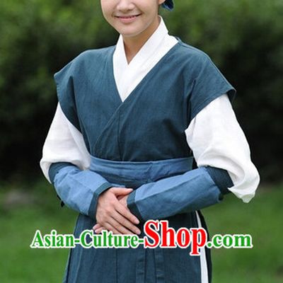 Ancient Korean Village People Costumes and Head Band Complete Set