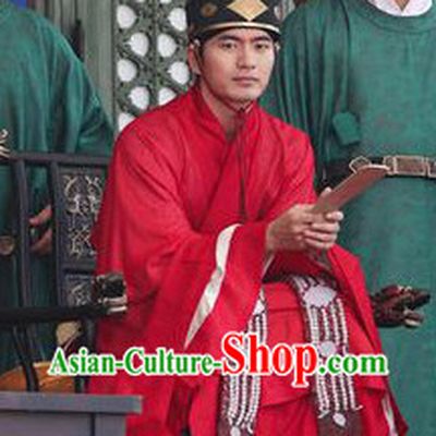 Ancient Korean Government Official Costumes and Hat Complete Set