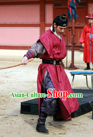 Traditional Korean Swordman Costumes Complete Set