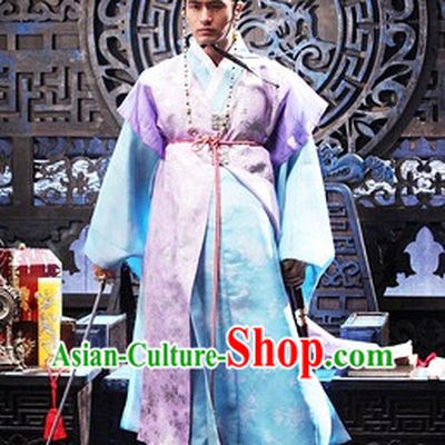 Traditional Korean Costumes and Hat Complete Set for Men