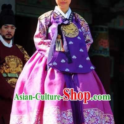 Korean Traditional Imperial Palace Princess Clothes and Hair Accessories Complete Set