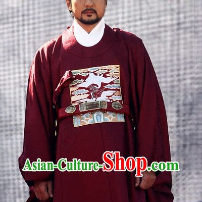 Korean Traditional Top Official Clothes and Black Hat
