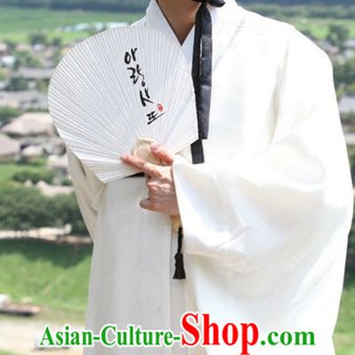 Korean Traditional White Dresses and Hat for Men